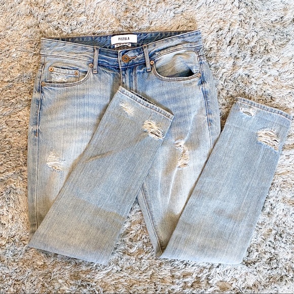 New! Pistola Presley Straight Distressed Jeans - Picture 5 of 9